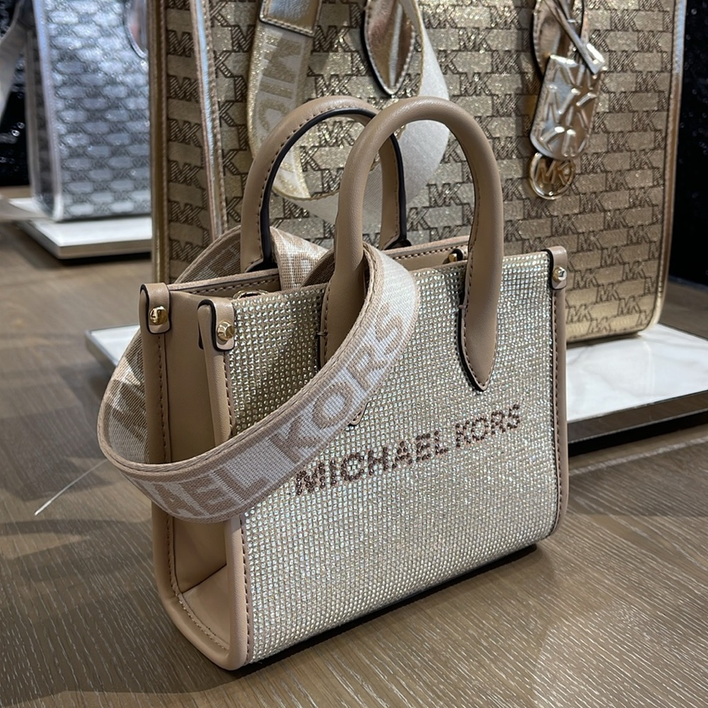 MICHAEL KORS MK
Mirella Extra-Small Logo XS Shopper XBody Leather Crossbody 
NWT - Picture 3 of 16